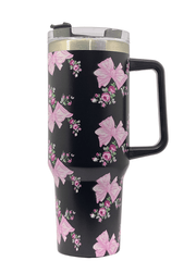 Floral Bow Print Premium Insulated Tumbler – 40oz