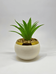 Mini Artificial Aloe Plant – in Ceramic Pot