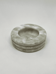 Marble Ashtray in Gray and White