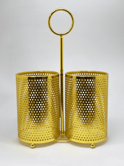 Gold Crockery Utensil Holder