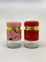 Marble-Effect Glass Salt & Pepper Shaker Set Pack of 2