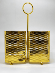 Gold Crockery Utensil Holder