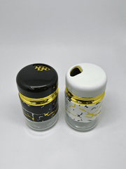 Marble-Effect Glass Salt & Pepper Shaker Set Pack of 2