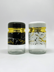 Marble-Effect Glass Salt & Pepper Shaker Set Pack of 2