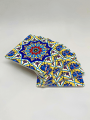 Colorful Moroccan Style Single Coaster Mat
