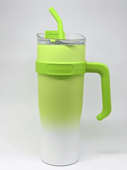 40oz (1.18L) Stainless Steel Tumbler with Handle & Steel Straw