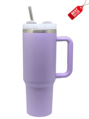 40 oz Stainless Steel Tumbler with Steel Straw