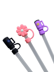 Silicone Straw Toppers – Multiple colors (Topper only)